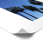 夏の海の手のひらと空のカラー写真 ポスター (角)