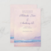 夏の海の日付を保存3.5 x 5 セーブザデート (正面/裏面)