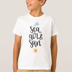 夏の海の空気の太陽 Tシャツ