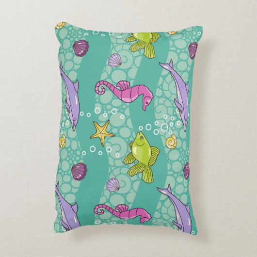 夏の海パターン アクセントクッション (裏面(縦))