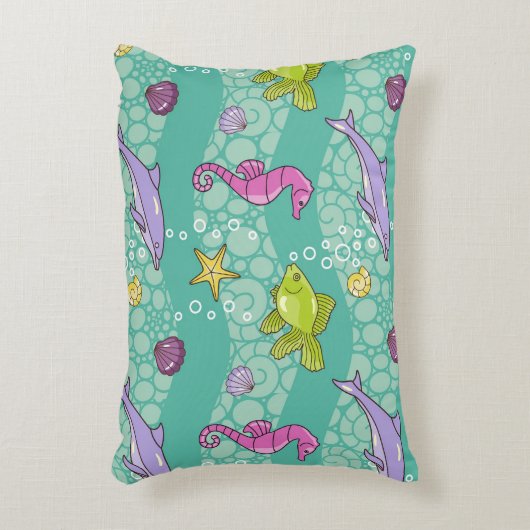 夏の海パターン アクセントクッション (正面(垂直))