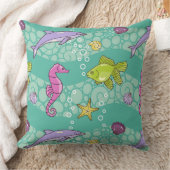 夏の海パターン クッション (ブランケット)