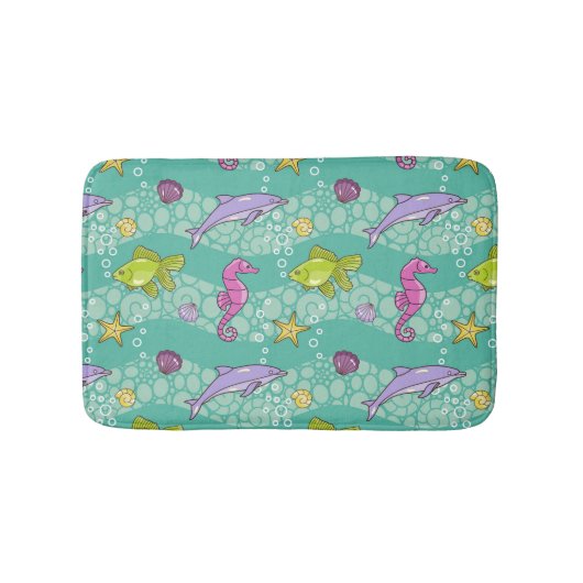 夏の海パターン バスマット (正面)