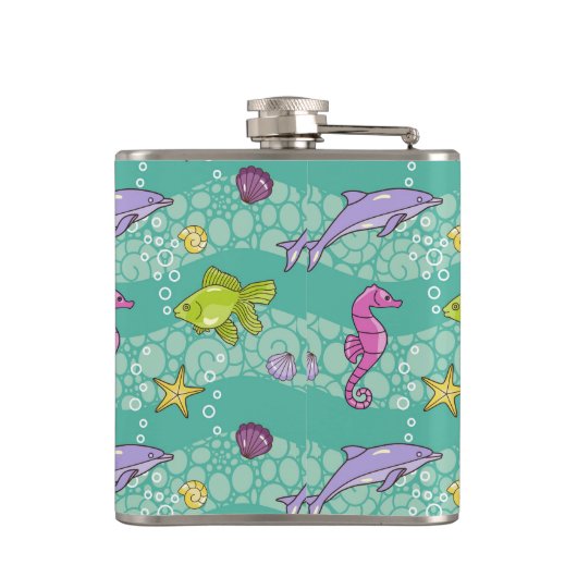 夏の海パターン フラスク (裏面)