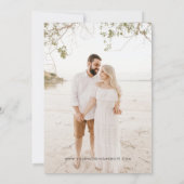 夏の海ビーチ写真の日付の保存 招待状 (裏面)