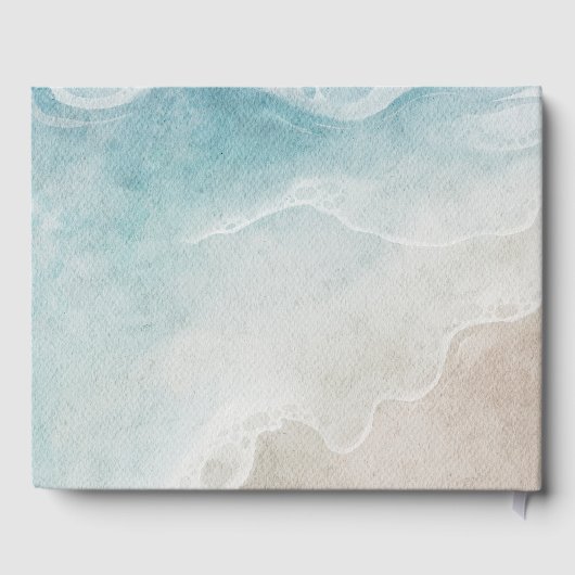 夏の海ビーチ結婚式フォトゲストブック ゲストブック (裏面)