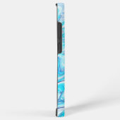 夏の海ブルーカラフル抽象芸術大理石テクスチャ SAMSUNG GALAXYケース (右側面)