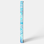 夏の海ブルーカラフル抽象芸術大理石テクスチャ SAMSUNG GALAXYケース (左側面)