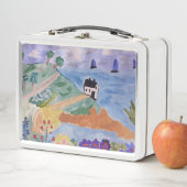 夏の海岸と花 メタルランチボックス (インサイチュ)