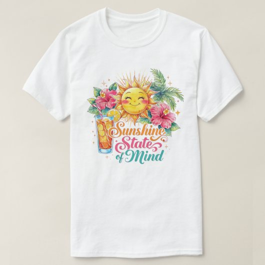 夏の海岸ビーチの名言 Tシャツ (デザイン正面)