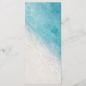 夏の海沿岸ビーチ結婚式のメニューカード メニュー (裏面)