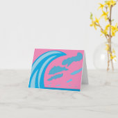 夏の海波形 カード (黄色い花)