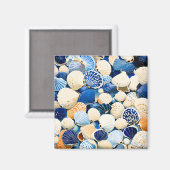 夏の海洋の貝殻 マグネット (正面/裏面)