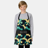 夏の海風モザイクパターン エプロン (着用した状態)