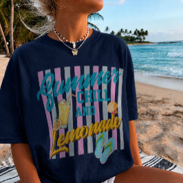 夏の涼しげレモネードTシャツ Tシャツ