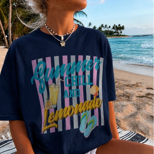 夏の涼しげレモネードTシャツ Tシャツ