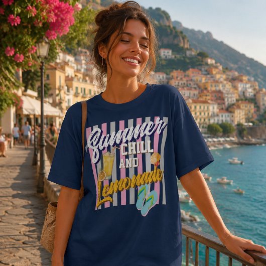 夏の涼しげレモネードTシャツ Tシャツ