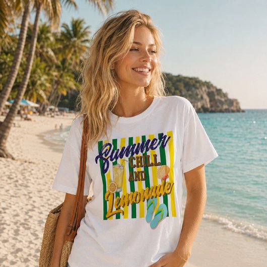 夏の涼しげレモネードTシャツ Tシャツ