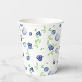 夏の淡水色ブルーベリー 紙コップ (正面)