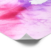 夏の渦巻き旋回：パステルタイ – 染料パターン ポスター (角)