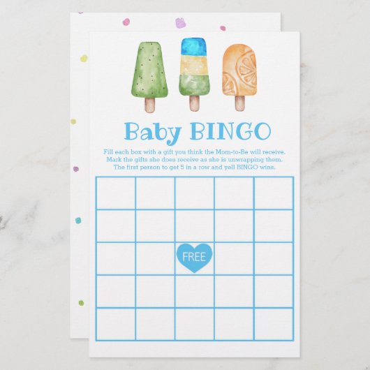 夏の準備ができてポップ・アートのいる男の子シャワーゲーム (正面/裏面)