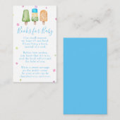 夏の準備が整ポップ・アートのった男の子のシャワー エンクロージャーカード (正面/裏面)