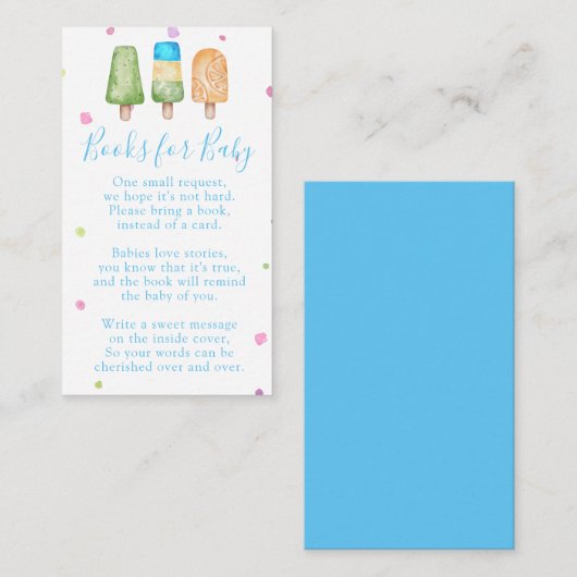 夏の準備が整ポップ・アートのった男の子のシャワー エンクロージャーカード (正面/裏面)