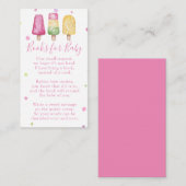 夏の準備が整ポップ・アートのった赤ちゃんシャワー用の少女 エンクロージャーカード (正面/裏面)