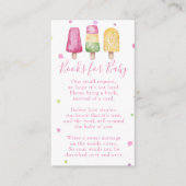 夏の準備が整ポップ・アートのった赤ちゃんシャワー用の少女 エンクロージャーカード (正面)
