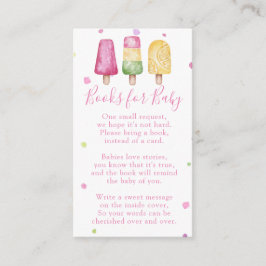 夏の準備が整ポップ・アートのった赤ちゃんシャワー用の少女 エンクロージャーカード