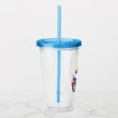 夏の準備はできている?サンパームツリーシービーチ  アクリルタンブラー (右)