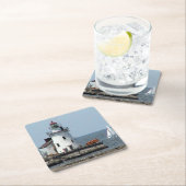 夏の灯台紙のコースター スクエアペーパーコースター (インサイチュ)