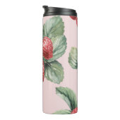 夏の熟したイチゴ：水色ピンク タンブラー (回転右)