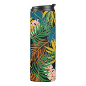 夏の熱帯の明るい植物のパターン タンブラー (回転左)