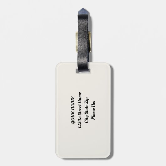 夏の熱帯ジャングルオウム蝶 ラゲッジタグ (裏面縦)