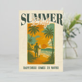 夏の熱帯ドリフト 箔招待状 (立ち正面)