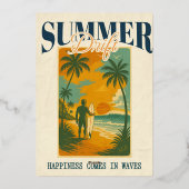 夏の熱帯ドリフト 箔招待状 (裏面)