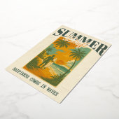 夏の熱帯ドリフト 箔招待状 (回転した状態)