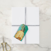 夏の熱帯パイナップルフルーツ誕生日パーティー ギフトタグ (より糸付き)