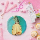 夏の熱帯パイナップルフルーツ誕生日パーティー ペーパープレート (パーティー)