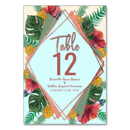 夏の熱帯パイナップルリーフフローラテーブル番号 テーブルナンバー