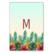 夏の熱帯パイナップルリーフフローラテーブル番号 テーブルナンバー (裏面)