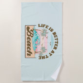 夏の熱帯ビーチで生活が良い ビーチタオル (正面)