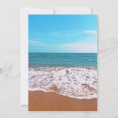 夏の熱帯ビーチパーティー大人誕生日 招待状 (裏面)