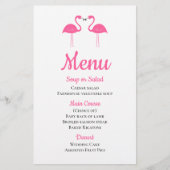 夏の熱帯ビーチピンクフラミ結婚ンゴのメニュー (正面)