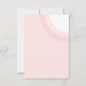 夏の熱帯ピンクのフローラ水色 サンキューカード (裏面)