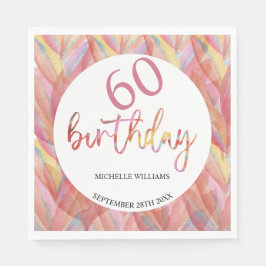 夏の熱帯ピンクのフローラ羽水色 スタンダードランチョンナプキン