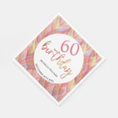 夏の熱帯ピンクのフローラ羽水色 スタンダードランチョンナプキン (角)