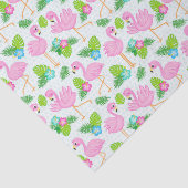 夏の熱帯フラミンゴと花のパターン 薄葉紙 (詳細)