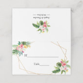 夏の熱帯フローラ結婚のテーブル・エスコート プレイスカード (外部開封)